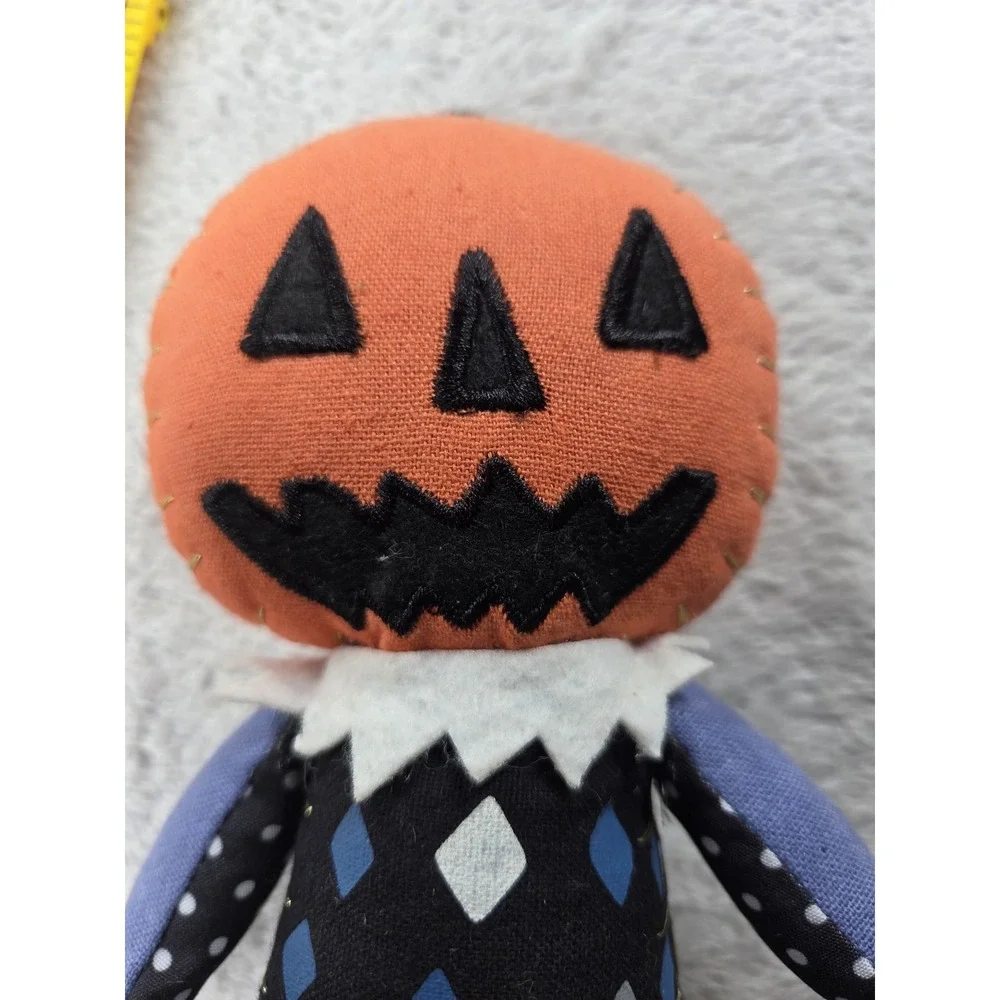 Target 2017 Halloween Pumpkin Jack O Lantern Doll Shelf Sitter Folk Art 11